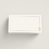 "Foil Meal Silhouettes" - Foil-Pressed Place Cards - Vegetarian in Vanilla by Stacy Maalouf - Blank front