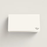 "Defined" - Foil-Pressed Place Cards - Vegetarian in Snow by mo kelley - Folded Back of Card