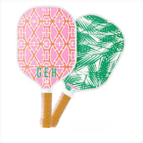 "Custom Monogram Pickleball Paddle - Bamboo Pink" - Games in pink by Clairebella
