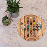 "Handmade 16" Marble Solitaire" - Games in natural by Stacee Holtby