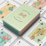 "Dapper Dogs Playing Cards, Poker-Sized Playing Card Deck" - Games in green by Tricia Rider