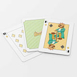 "Dapper Dogs Playing Cards, Poker-Sized Playing Card Deck" - Games in green by Tricia Rider