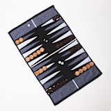 "Black, Grey & White Outdoor/Travel Backgammon Set (Wood Pieces)" - Games in black by 3rd Space by SBR