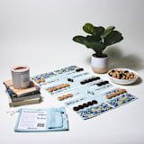 "Mint Floral Outdoor/Travel Backgammon Set (Wood Pieces)" - Games in green by 3rd Space by SBR