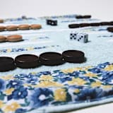 "Mint Floral Outdoor/Travel Backgammon Set (Wood Pieces)" - Games in green by 3rd Space by SBR