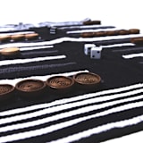 "Black, White & Grey Outdoor/Travel Backgammon Set (Wood Pieces)" - Games in black by 3rd Space by SBR