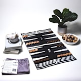 "Black, White & Grey Outdoor/Travel Backgammon Set (Wood Pieces)" - Games in black by 3rd Space by SBR