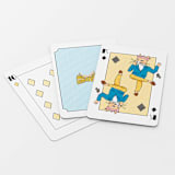 "Dapper Cats Playing Cards, Poker-Sized Playing Card Deck" - Games in blue by Tricia Rider