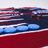 "Red, White & Blue Outdoor/Travel Backgammon Set (Plastic Pieces)" - Games in blue by 3rd Space by SBR