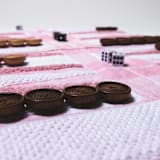"Pink Tartan Outdoor/Travel Backgammon Set (Wood Pieces)" - Games in pink by 3rd Space by SBR