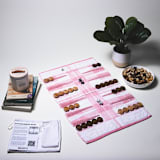 "Pink Tartan Outdoor/Travel Backgammon Set (Wood Pieces)" - Games in pink by 3rd Space by SBR