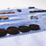 "Light Blue Outdoor/Travel Backgammon Set (Wood Pieces)" - Games in blue by 3rd Space by SBR