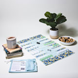 "Mint Floral Outdoor/Travel Backgammon Set (Plastic Pieces)" - Games in green by 3rd Space by SBR