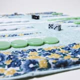 "Mint Floral Outdoor/Travel Backgammon Set (Plastic Pieces)" - Games in green by 3rd Space by SBR
