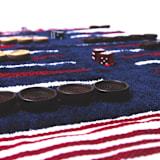 "Red, White & Blue Striped Outdoor/Travel Backgammon Set (Wood Pieces)" - Games in blue by 3rd Space by SBR