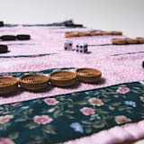 "Pink Floral Outdoor/Travel Backgammon Set (Wood Pieces)" - Games in pink by 3rd Space by SBR