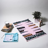 "Pink Floral Outdoor/Travel Backgammon Set (Wood Pieces)" - Games in pink by 3rd Space by SBR