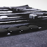 "Black, Grey & White Outdoor/Travel Backgammon Set (Plastic Pieces)" - Games in black by 3rd Space by SBR