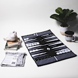 "Black, Grey & White Outdoor/Travel Backgammon Set (Plastic Pieces)" - Games in black by 3rd Space by SBR