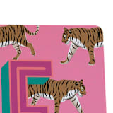 "Tigers Pink Monogrammed Playing Cards" - Games in pink by Clairebella