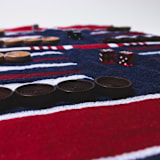 "Red, White & Blue Outdoor/Travel Backgammon Set (Wood Pieces)" - Games in blue by 3rd Space by SBR