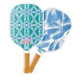 "Custom Monogram Pickleball Paddle - Bamboo Green" - Games in blue by Clairebella