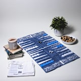 "Periwinkle Floral Outdoor/Travel Backgammon Set (Plastic Pieces)" - Games in blue by 3rd Space by SBR