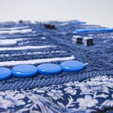"Periwinkle Floral Outdoor/Travel Backgammon Set (Plastic Pieces)" - Games in blue by 3rd Space by SBR