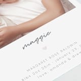 "Simple Signature" - Birth Announcements in Spruce by Emily Sabol Goss - Detail