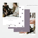 "BFFs" - Birth Announcements in Mauve by Pink House Press - Back of Card Options