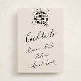 "Disco Direction" - Graduation Bar Signs in Cream by Pixel and Hank - Front