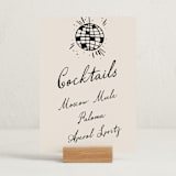 "Disco Direction" - Graduation Bar Signs in Cream by Pixel and Hank - In Use