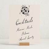 "Disco Direction" - Graduation Bar Signs in Cream by Pixel and Hank - In Use