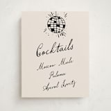 "Disco Direction" - Graduation Bar Signs in Cream by Pixel and Hank - Front