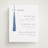 "Tassled" - Graduation Bar Signs in Cobalt by Ashlee Townsend - Front