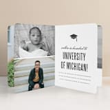 "Distinguished" - Graduation Announcements in Graphite by Sara Hicks Malone - Interior Option - 1