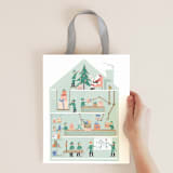 "Merrymakers" - Gift Bag Collection in Candy Cane by Multiple Artists - Santa and The Techie Elves by Grae