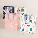 "Pop Holiday" - Gift Bag Collection in Brights by Multiple Artists - Set of 4 designs