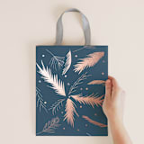 "Design Lover's Holiday" - Gift Bag Collection in Peach by Multiple Artists - Evergreen Sprigs by Lizzie Bowman
