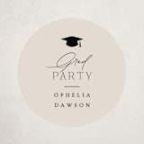 "A Grad Party" - Graduation Stickers in Cream by Ana Sharpe - Front