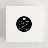 "Classic Grad Party" - Graduation Stickers in Onyx by Hooray Creative - In Use
