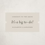 "Big to-do" - Graduation Stickers in Ivory by Heather Schertzer - Front