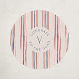 "Past and Future" - Graduation Stickers in Navy by Claudia Orengo - Front