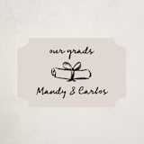 "Keepsakes" - Graduation Stickers in Linen by Claudia Orengo - Front