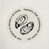 "Oyster" - Graduation Stickers in Caviar by Megan Davis - Front