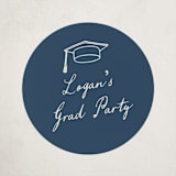 "Graduation doodles" - Graduation Stickers in Navy by Stacey Meacham - Front