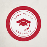 "Timeline" - Graduation Stickers in Ruby by Stacey Meacham - Front