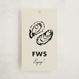 "Oyster" - Graduation Favor Tags in Caviar by Megan Davis - Front