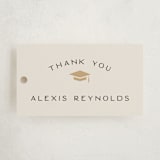 "Official Party" - Graduation Favor Tags in Ecru by Hooray Creative - Front