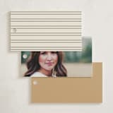 "Official Party" - Graduation Favor Tags in Ecru by Hooray Creative - Back of Card Options